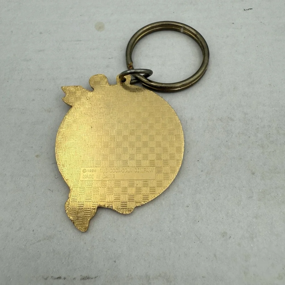 Vintage Coca-Cola Polar‎ Bear Souvenir Keychain Metal Keyring